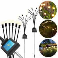 LAMPA SOLARNA WBIJANA ŚWIATEŁKA OGRODOWE DEKORACYJNE KULKI LED RGB