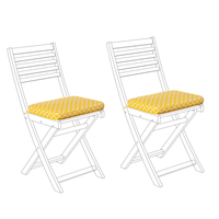 Zestaw 2 poduszek na krzesła ogrodowe żółty FIJI