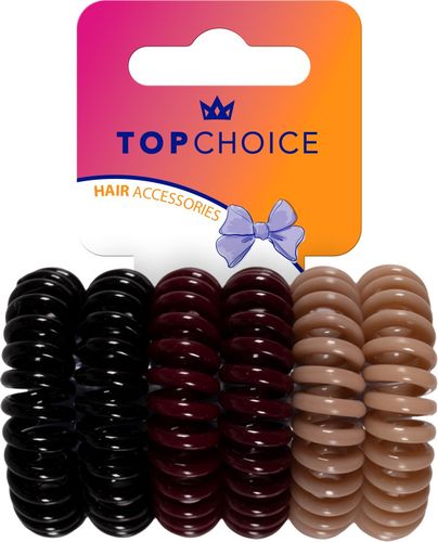TOP CHOICE Gumki do włosów - mix kolorów (20070) 1 op. - 6 szt. na Arena.pl