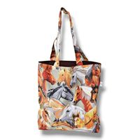 Torba na zakupy bawełniana shopperka torba shopper torba zakupowa konie