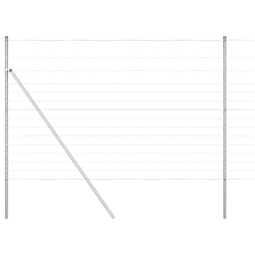 Ogrodzenie pastwiskowe Srebrny 25 x 1.6 m Stal galwanizowana na Arena.pl