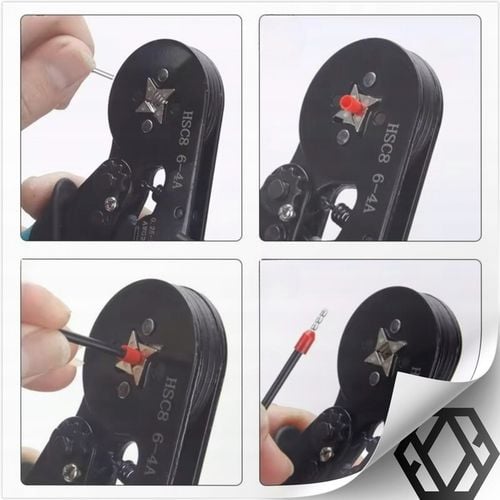 ZACISKARKA PRASKA DO KONEKTORÓW KOŃCÓWEK KABLI TULEJEK 0.25-10mm² na Arena.pl