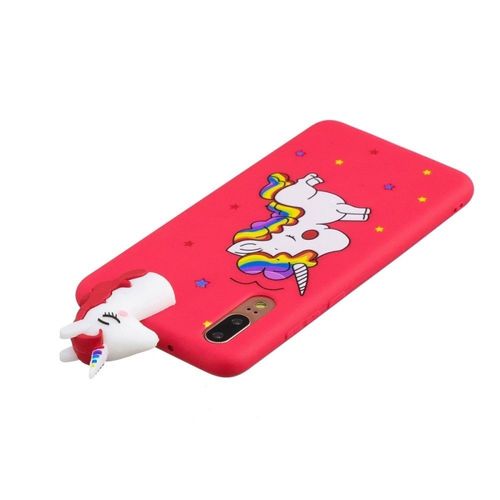 Etui 3D Huawei P20 Czerwony Jednorożec na Arena.pl