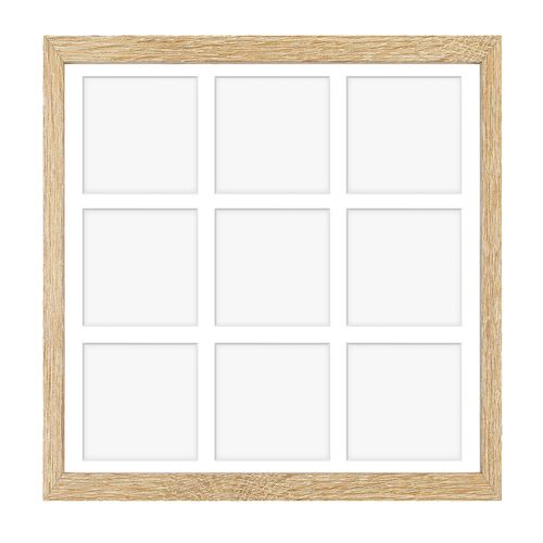 Ramka na 9 zdjęć Hekla 40x40x9 MDF galeria sonoma jasna 1szt. na Arena.pl