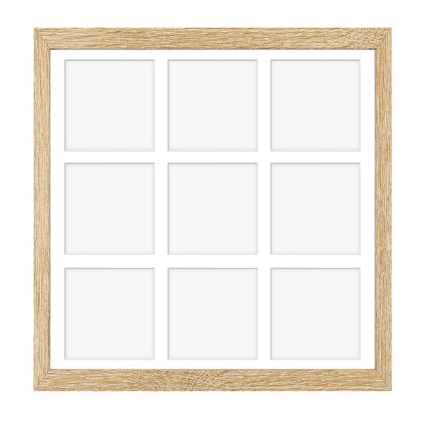 Ramka na 9 zdjęć Hekla 40x40x9 MDF galeria sonoma jasna 1szt. zdjęcie 2