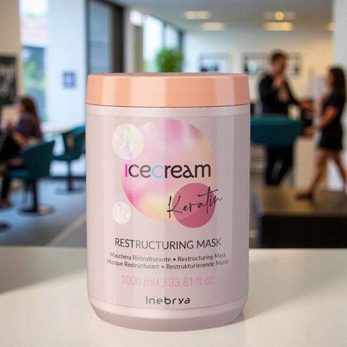 Maska do Włosów Łamliwych Zniszczonych Rekonstruująca Inebrya Keratin 1L na Arena.pl