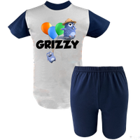 Krótka Piżama dziecięca Grizzy i Lemingi