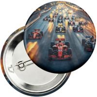 Przypinka z agrafką 59mm - BOLID F1 WYŚCIGI SPORT