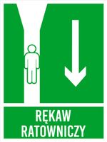 Tabliczka grawerowana informacyjna piktogram 20x15 rękaw ratowniczy