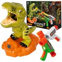 GRA INTERAKTYWNA DLA DZIECI GŁODNY DINOZAUR PISTOLET KULKI RUCHOMY CEL