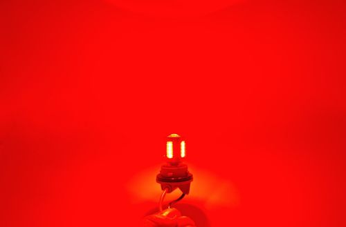 żarówka P21W LED BA15S 12-24V CANBUS 2000lm czerwona na Arena.pl