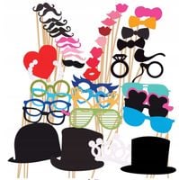 Gadżety Rekwizyty papierowe 44 szt FOTOBUDKA ŚLUB