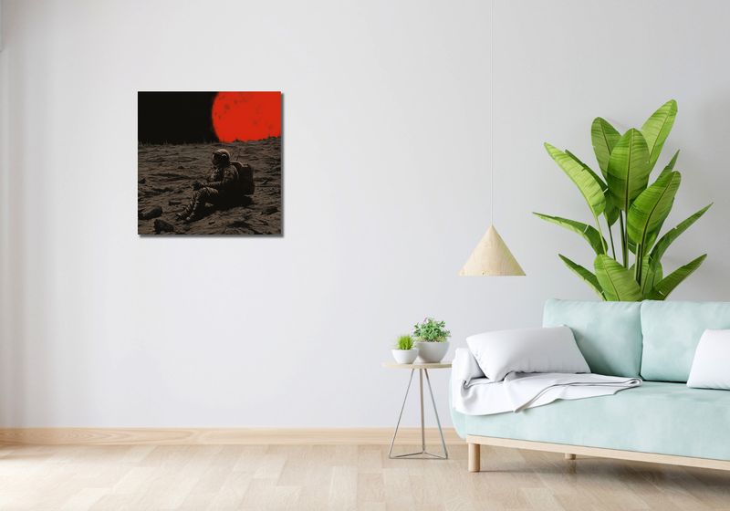 Obraz 60x60cm Samotność w Kosmosie zdjęcie 2