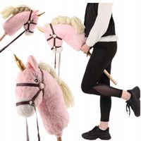 2 x HOBBY HORSE DUŻY A3 KOŃ NA KIJU NA PATYKU KONIK PLUSZOWY + WODZE + OGŁO