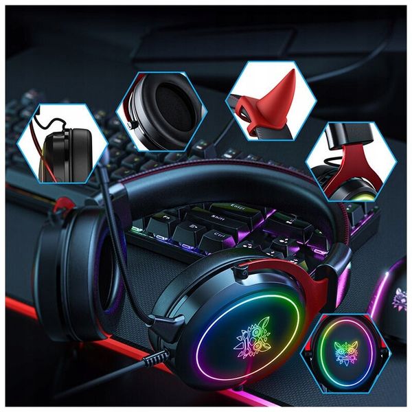 ONIKUMA X10 DEVIL SŁUCHAWKI GAMINGOWE Z MIKROFONEM PRZEWODOWE NAUSZNE DO PC zdjęcie 8