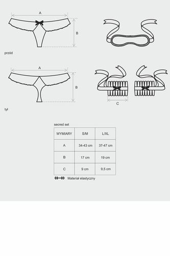 Obsessive Secred set czerwony S/M na Arena.pl