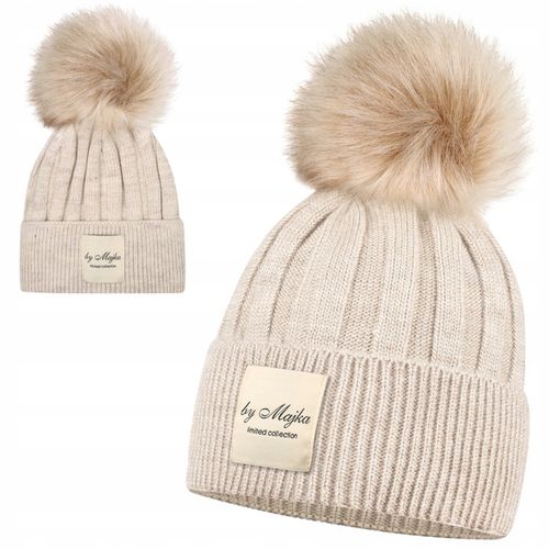 Majka Czapka Damska Z Pomponem Jesienna Zimowa na Arena.pl