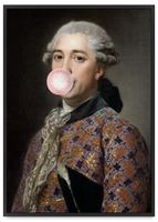 Plakat dżentelmen z balonem portret 61x91 cm w czarnej ramie