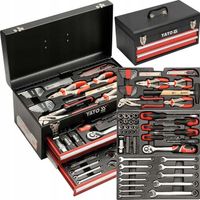 SKRZYNKA METALOWA Z NARZĘDZIAMI KLUCZE ZESTAW 80EL