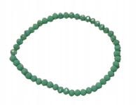 Bransoletka z drobnych fasetowanych koralików w kolorze zielonym