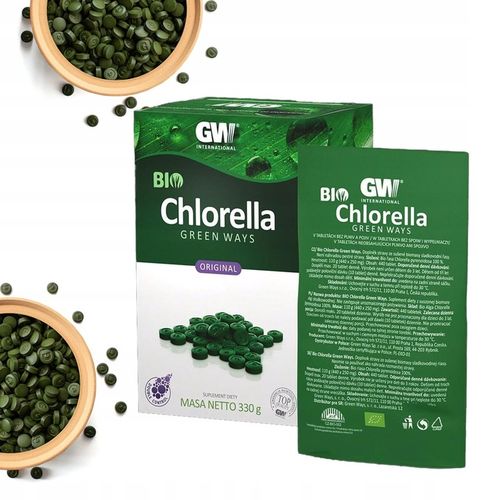 BIO Chlorella Green Ways 330 g 1320 tabletek OCZYSZCZANIE Z METALI CIĘŻKICH na Arena.pl