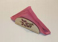 Serwetnik z różą - sklejka EKO wzór nr 1