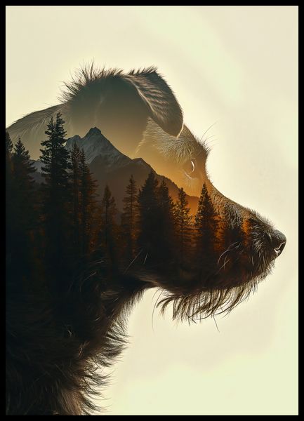 Plakat 50x70cm Psi Duch Lasu zdjęcie 2