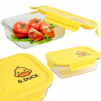 POJEMNIK NA ŻYWNOŚĆ DO PRZECHOWYWANIA SZKLANY ZAMYKANY PUDEŁKO ZACZEPY