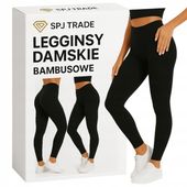 LEGGINSY DAMSKIE BAMBUSOWE CZARNE M/L ODDYCHAJĄCE ANTYBAKTERYJNE