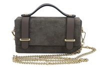 Zamszowa torebka Barberinis wizytowa - Beżowa ciemna