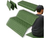 Mata piankowa składana turystyczna do siedzenia termiczna ciemny zielony