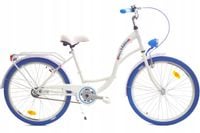 Rower Dallas City 26" 1spd - biały z niebieskim