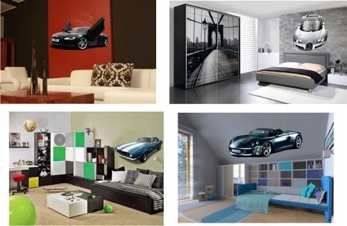 NAKLEJKA NA ŚCIANĘ naklejki samochody auta cars na Arena.pl