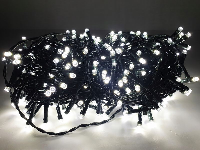 LAMPKI CHOINKOWE 400 LED BIAŁE BIAŁY ATEST CHOINKA zdjęcie 11