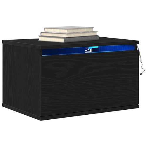 Ścienny stolik nocny with 2 pcs Czarny dąb 50 x 36 x 30 cm na Arena.pl