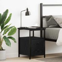 Szafka nocna, czarny dąb, 34x35,5x50cm, materiał drewnopochodny