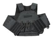 Kamizelka plate carier na wkłady balistyczne 25x30 CORDURA 600x600 czarna