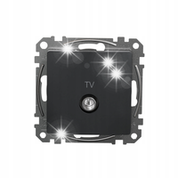 GNIAZDO TV KOŃCOWE SCHNEIDER SEDNA DESIGN CZARNY