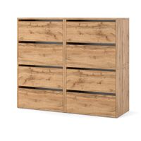 Szafka Na Buty Uchylna Duży Regał Stojak Półka Na Obuwie 120cm Dąb Wotan