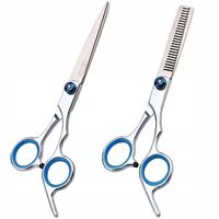 OSTRE NOŻYCZKI FRYZJERSKIE PROSTE +DEGAŻÓWKI kpl.