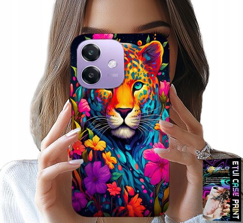 ETUI DO OPPO A40 / A40M - KWIECISTE WZORY TYGRYS TYGRYSEK + FOLIA na Arena.pl