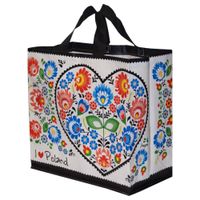 torba na zakupy 24l 35x20x35 folklor 1szt biała