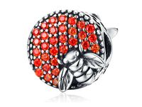 Rodowany srebrny charms pandora pszczoła pszczółka miód bee cyrkonie srebro 925 BEAD166