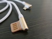 13679 Kabel micro USB boczny nylon 100cm aluminium