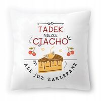 Poduszka Dla Tadka Na Urodziny Ze Zdjęciem Na Prezent Biała 40X40 Cm