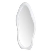 LUSTRO ŚCIENNE WISZĄCE BIAŁE OWALNE WĄSKIE BIAŁE 75 CM NOWOCZESNE LUSTERKO