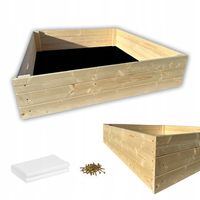 WARZYWNIAK ZIELNIK SKRZYNIA NA WARZYWA 120X60x28CM + AGROWŁÓKNINA