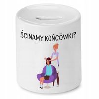 Skarbonka Fryzjerki Fryzjera Ścinamy Końcówki? Z Nadrukiem Ze Zdjęciem