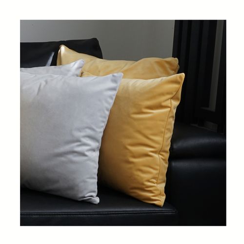 Poszewka 50X50CM ŻÓŁTA SŁONECZNA aksamitna Poduszka dekoracyjna ozdobna na Arena.pl