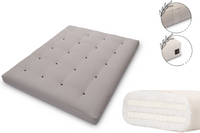 Materac 160x200 z lateksem - Pascall Futon Medium Duo Latex - Szary